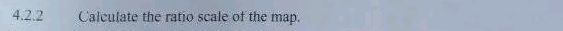 Calculate the ratio scale of the map.