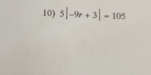 5|-9r+3|=105