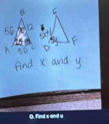 Find x and u