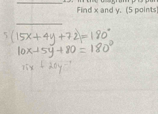 5(15x+4y+72)=180°
10x+5y+80=180°
π x+20y-1