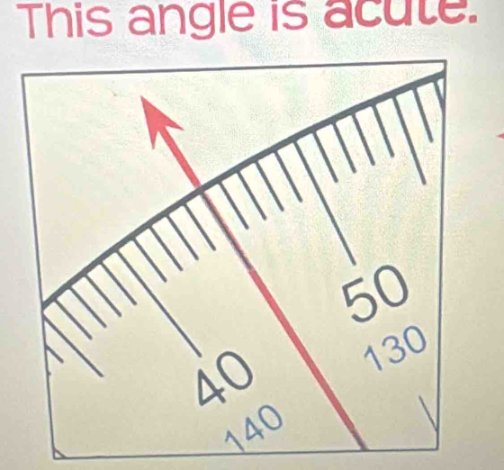 This angle is acute.