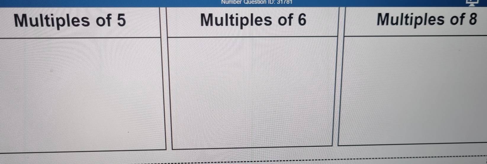 Number Question ID: 31731