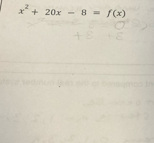 x^2+20x-8=f(x)