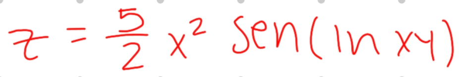 z= 5/2 x^2sen(inxy)