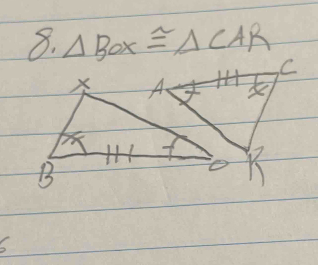 △ BOX≌ △ CAR
C
6