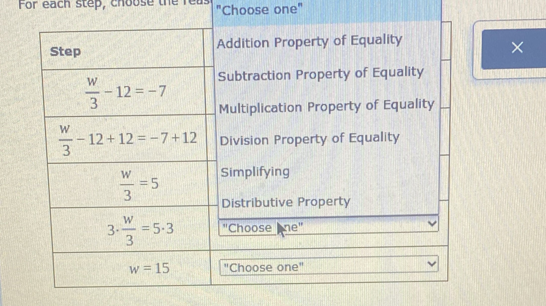 For each step, choose the reas "Choose one"
×