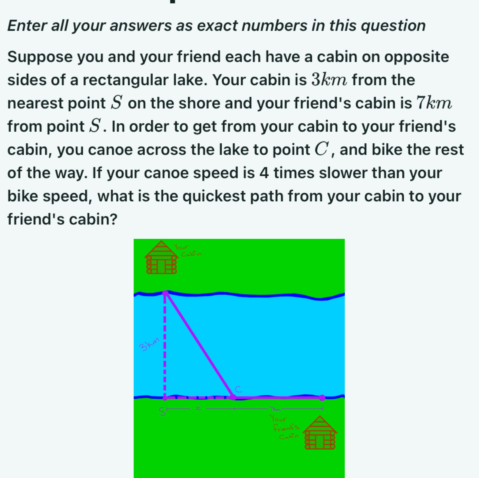 Solved: Enter all your answers as exact numbers in this question ...