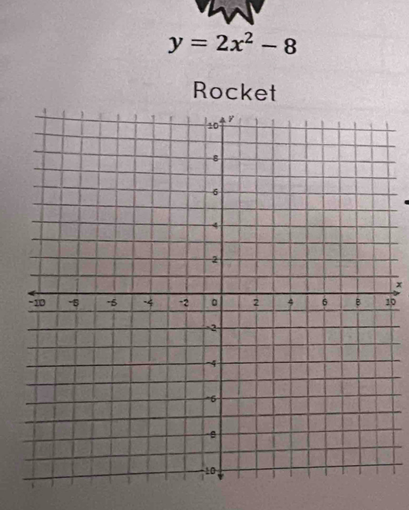 y=2x^2-8
Rocket
x
0