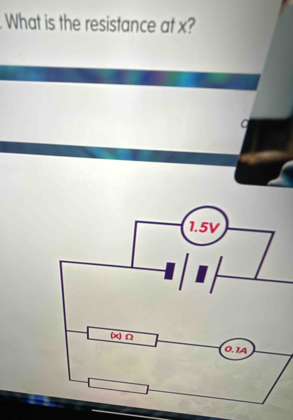 What is the resistance at x?