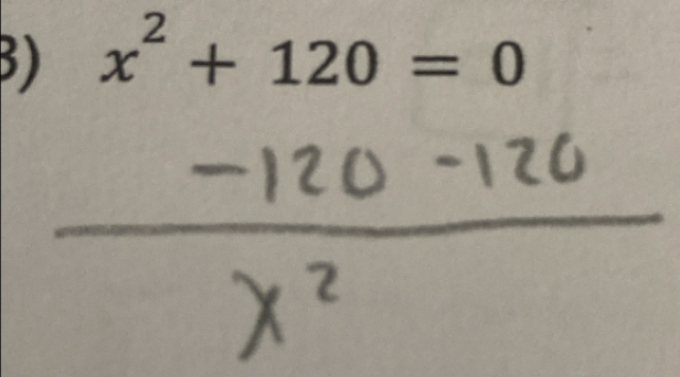 x^2+120=0