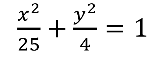  x^2/25 + y^2/4 =1