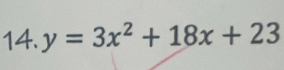 y=3x^2+18x+23