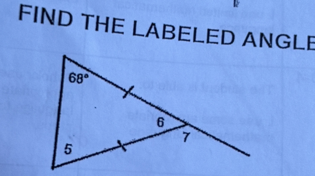 FIND THE 1 ABELED ANGLE