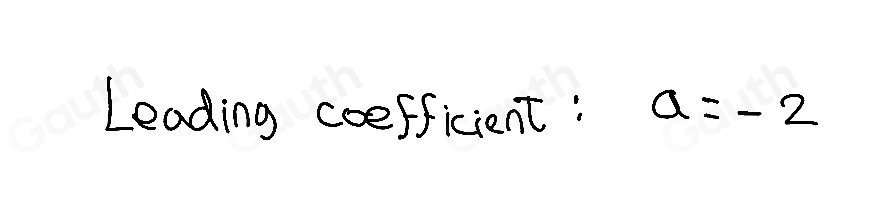 Leading coefficient : a=-2