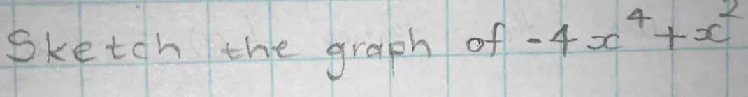 Sketch the graph of -4x^4+x^2