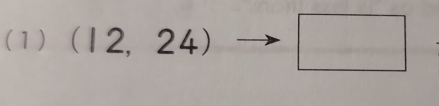 (1) (12,24)
□°