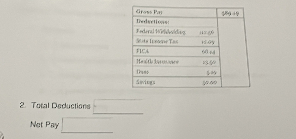 Total Deductions
Net Pay