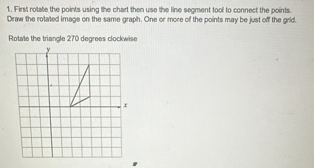 Solved: First rotate the points using the chart then use the line ...