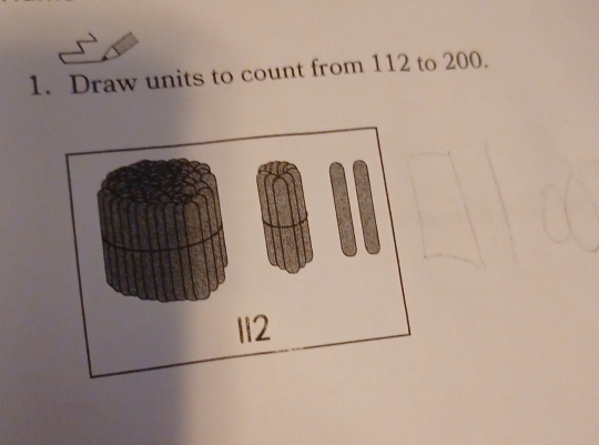 Solved: Draw units to count from 112 to 200. [Statistics]