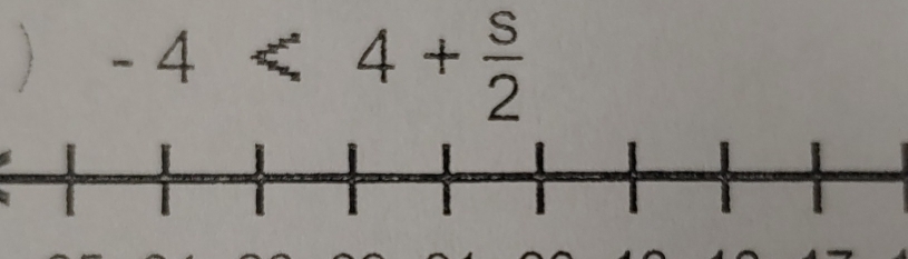 ) -4<4+ S/2 