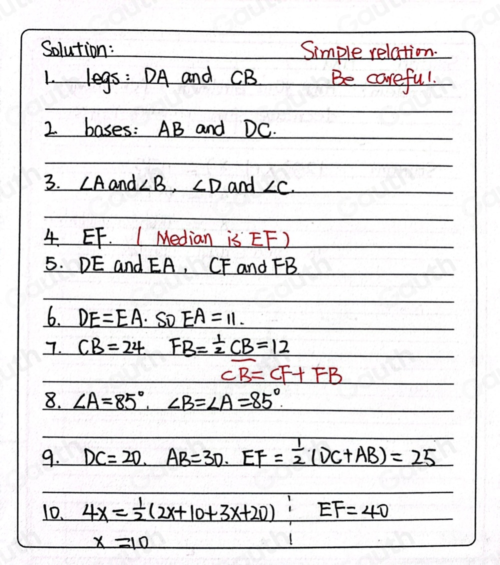 Solved: Activities/Exercises: ABCD is an isosceles trapezoid with ...