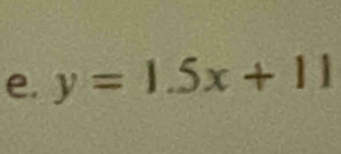 y=1.5x+11