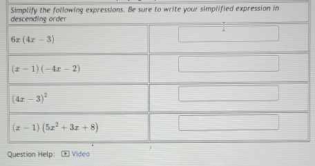 plified expression in
Q