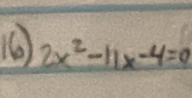 2x^2-11x-4=0