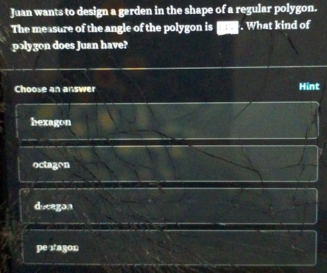 Solved: Juan wants to design a garden in the shape of a regular polygon ...