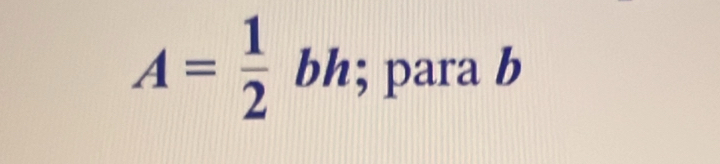 A=frac 12^(n I ; para b
frac )