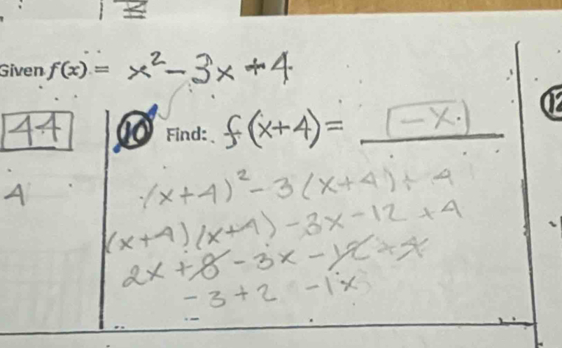 Given f(x)=
Find: 
_