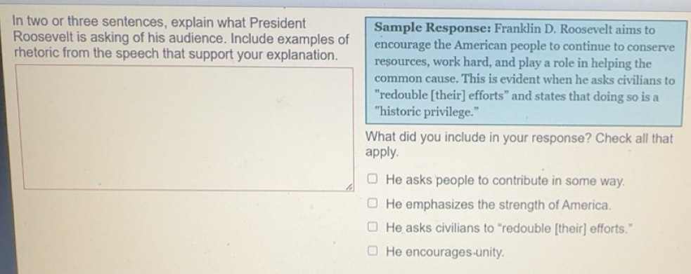 Solved: In two or three sentences, explain what President Sample ...