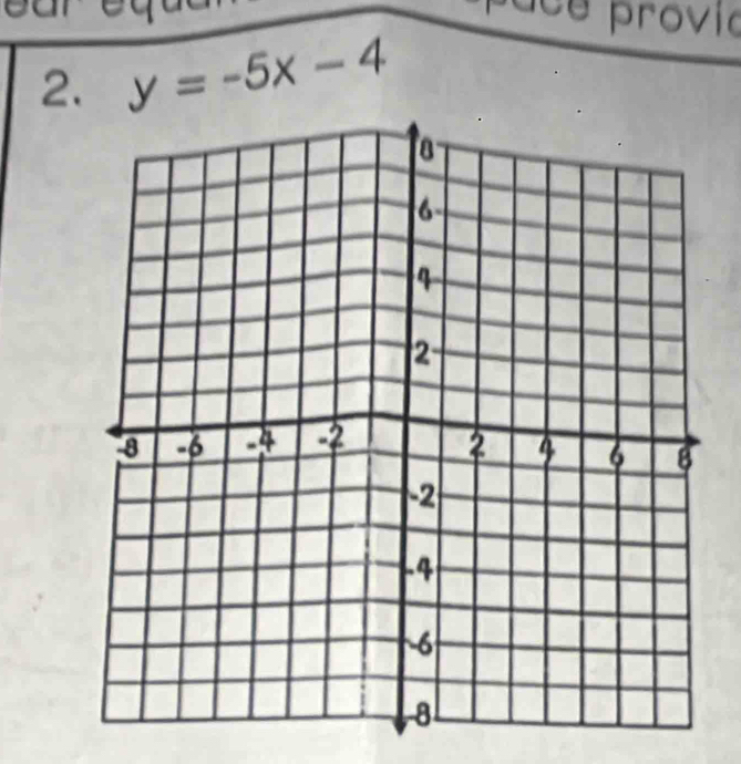 ace provia 
2. y=-5x-4