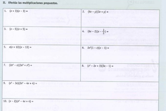 Efectúa las multiplicaciones propuestas.
1
3
5
7
9
1