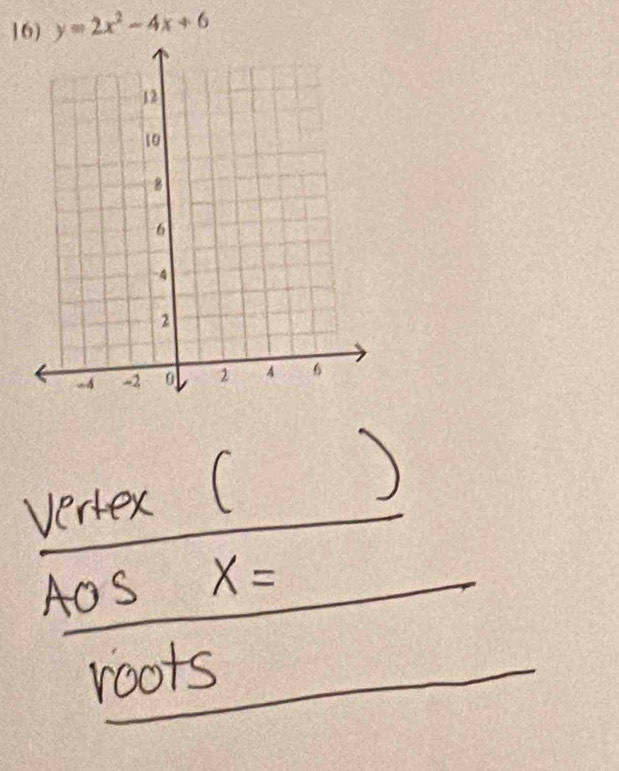 y=2x^2-4x+6