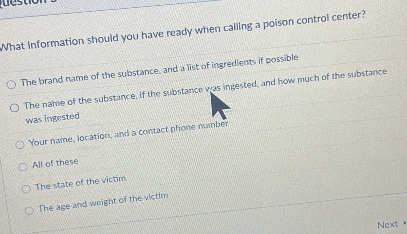 Solved: uestion What information should you have ready when calling a ...