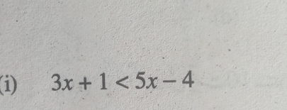 ① 3x+1<5x-4</tex>