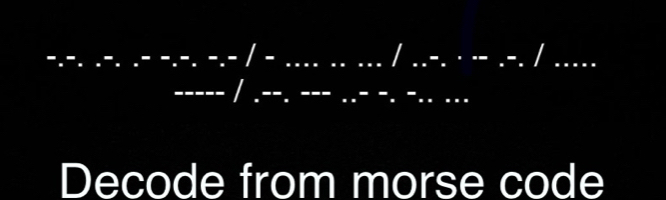 Decode from morse code