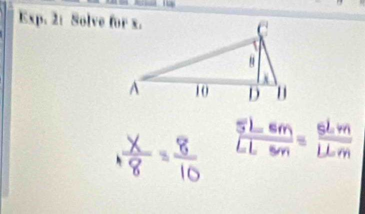 Exp. 2: Solve for x.