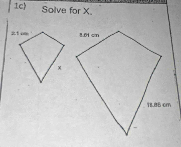 1c) Solve for X.