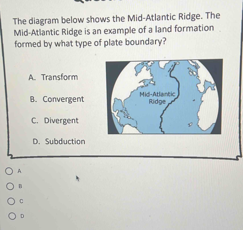 Solved: The diagram below shows the Mid-Atlantic Ridge. The Mid ...