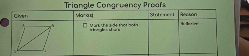 Triangle Congruency Proofs