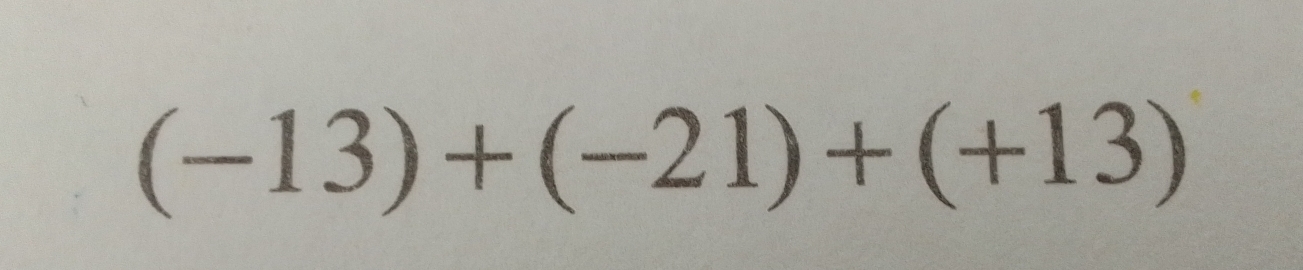 (-13)+(-21)+(+13)