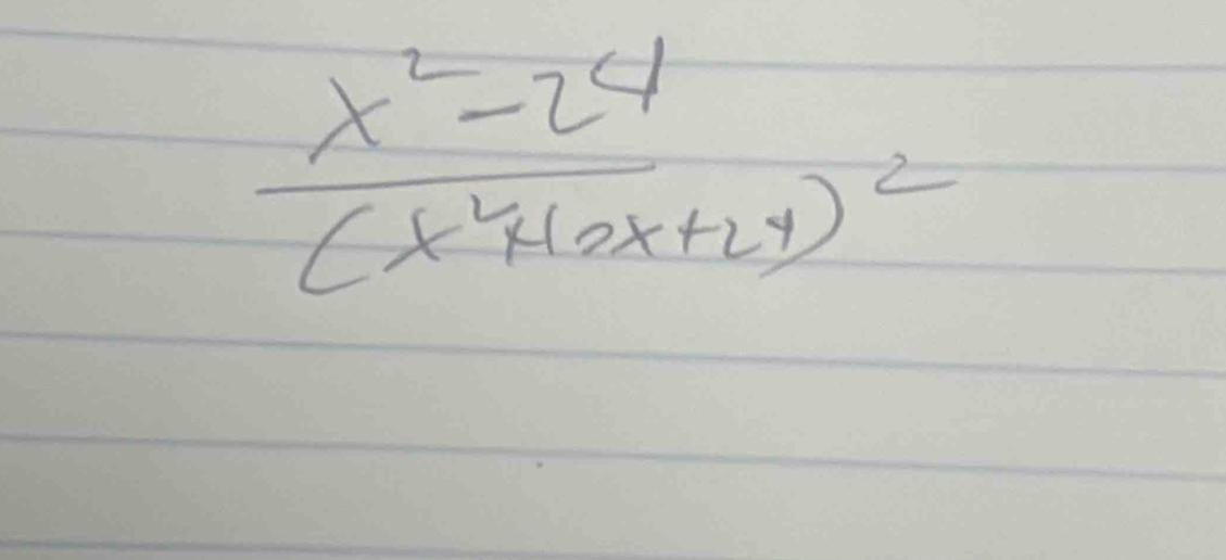 frac x^2-24(x^2+10x+24)^2