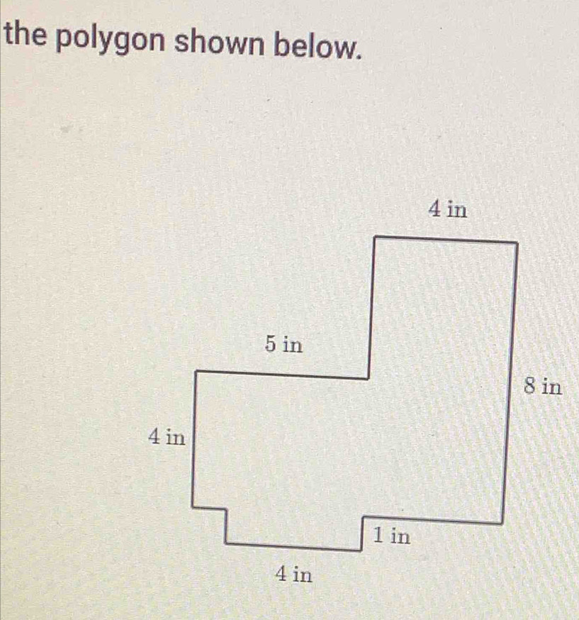 the polygon shown below.