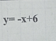 y=-x+6