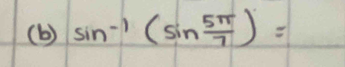 sin^(-1)(sin  5π /7 )=