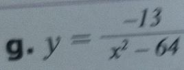 y= (-13)/x^2-64 