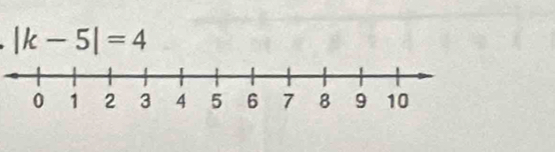 |k-5|=4