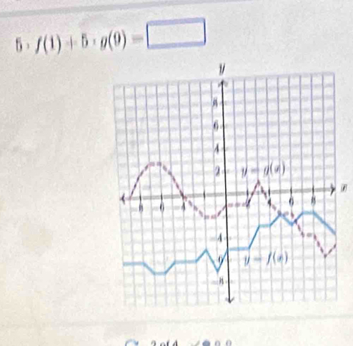 6 f(1)+5· g(9)=□